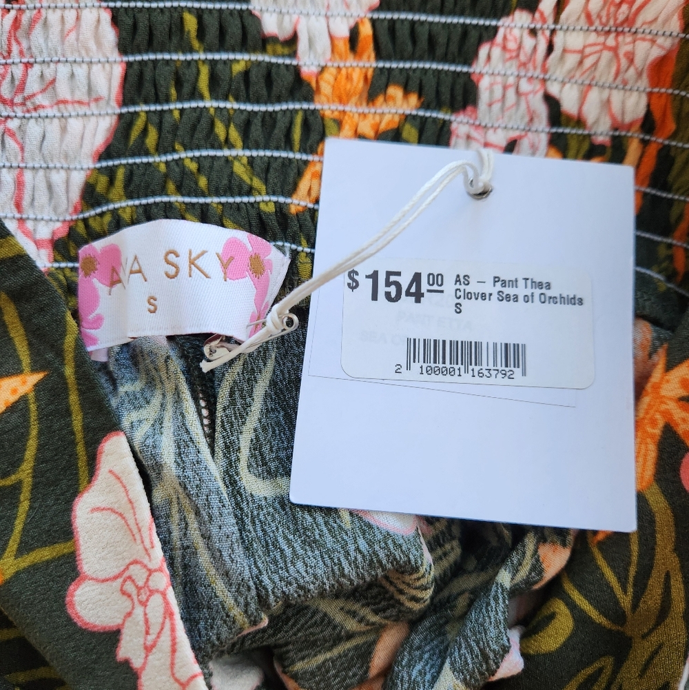 Ava Sky Fighting Eel Pant Thea in Clover Sea of Orchids, Size Small (NWT) - Picture 5 of 5